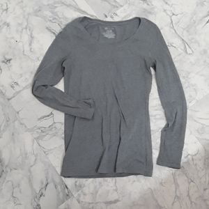 Soft long sleeve scoop neck